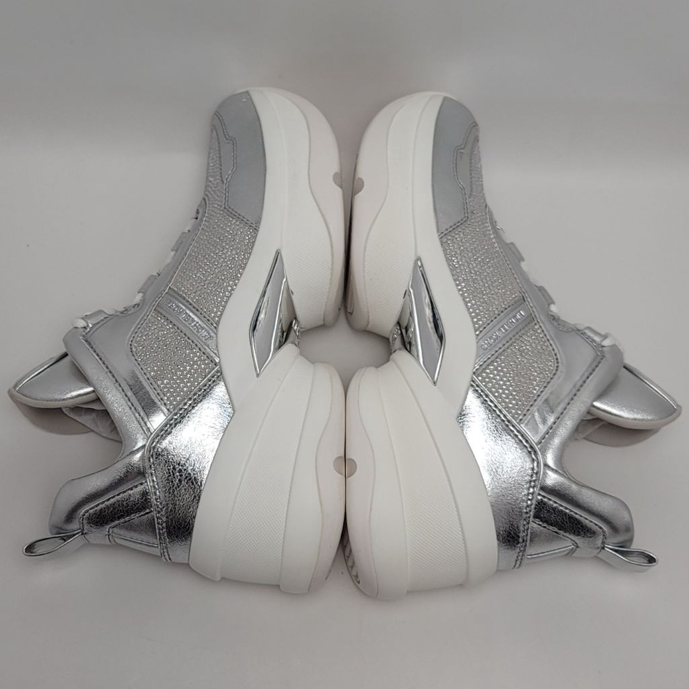Michael Kors Olympia Extreme Trainer Sneakers Size 9M Crystal Metallic Silver - Picture 9 of 15